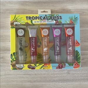 NICKA K New York 5 piece Tropical Bliss Lip Gel Set with Vitamin E